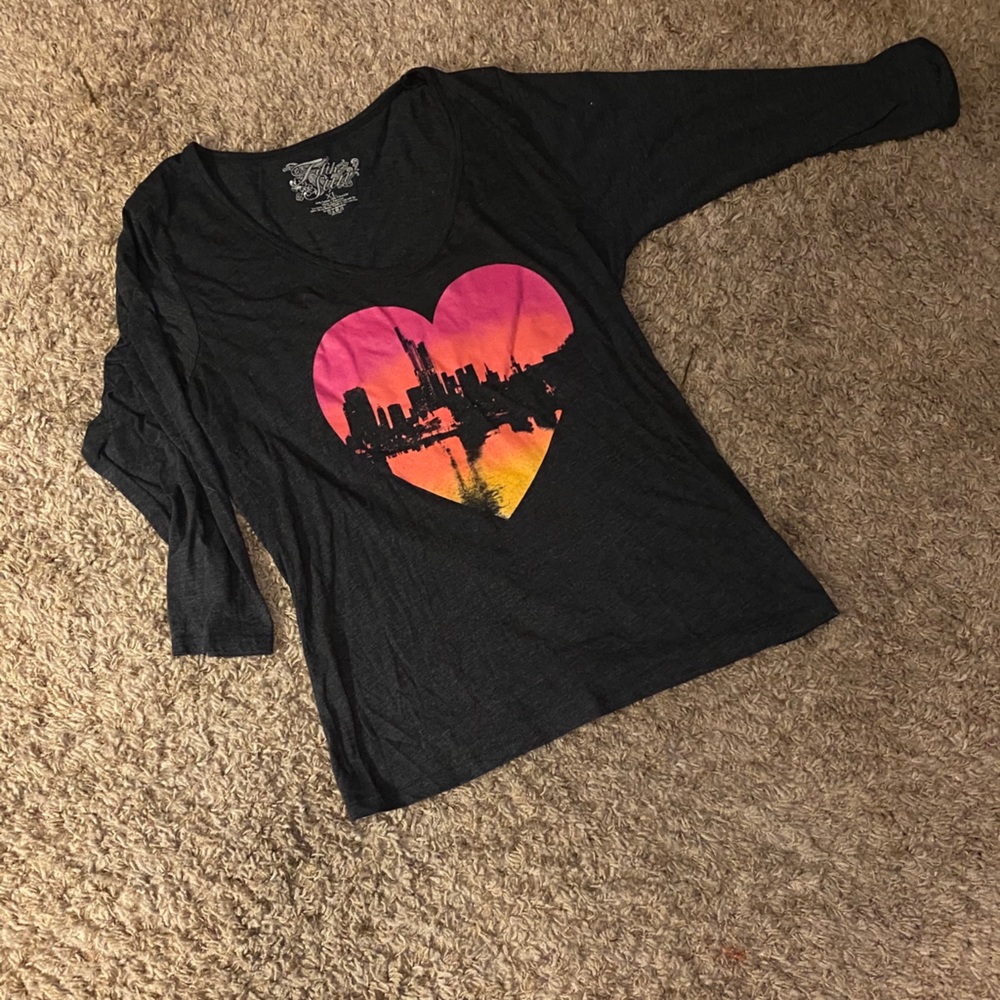Heart With City Skyline Tee